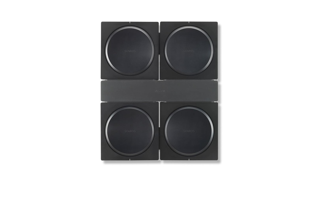 Flexson Supports mural 4x Sonos Amp Noir