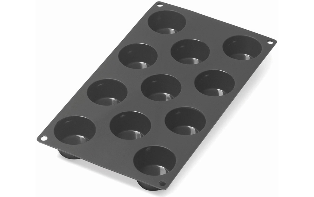 Lékué Moule à muffins Silicone, Noir, 11 alvéoles