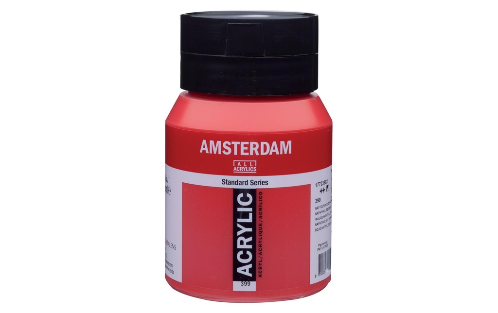 Amsterdam Peinture acrylique Standard 399 Rouge naphtol semi-opaque, 500 ml