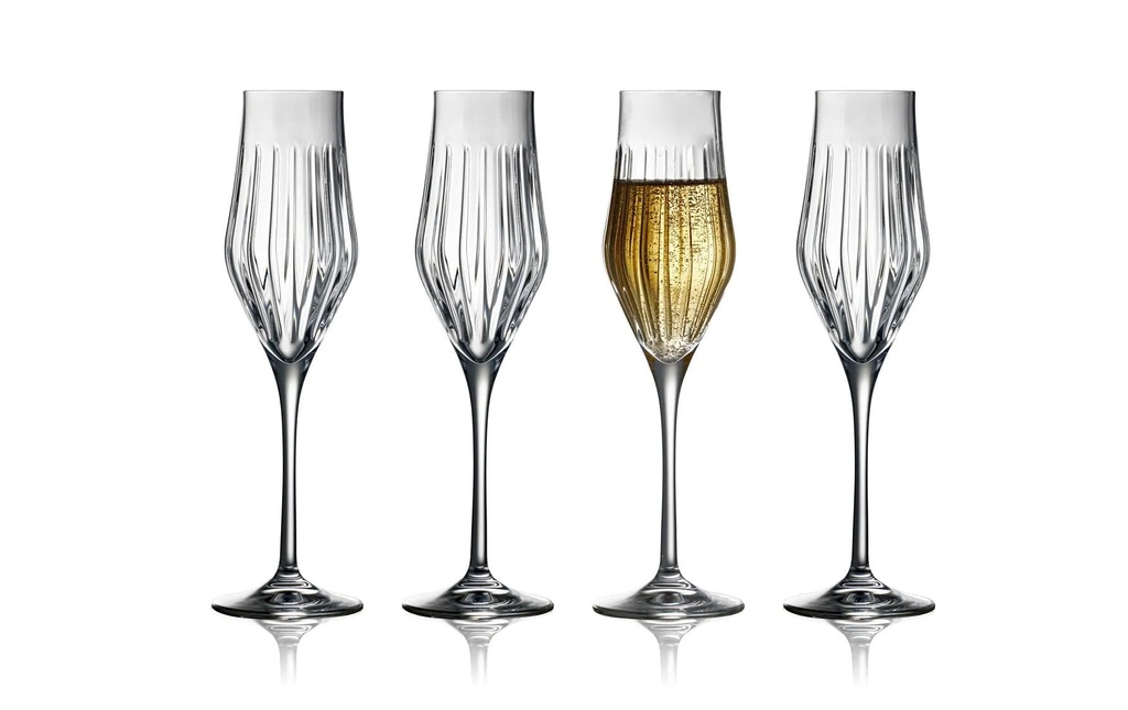 Lyngby Verre à champagne Ane 230 ml, 4 Pièce/s, Transparent