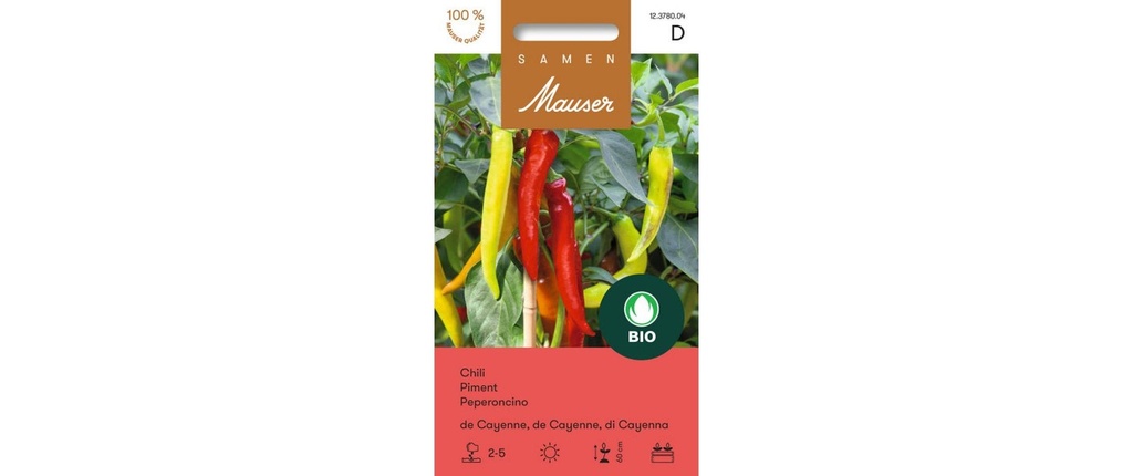 Samen Mauser Semence chili de cayenne