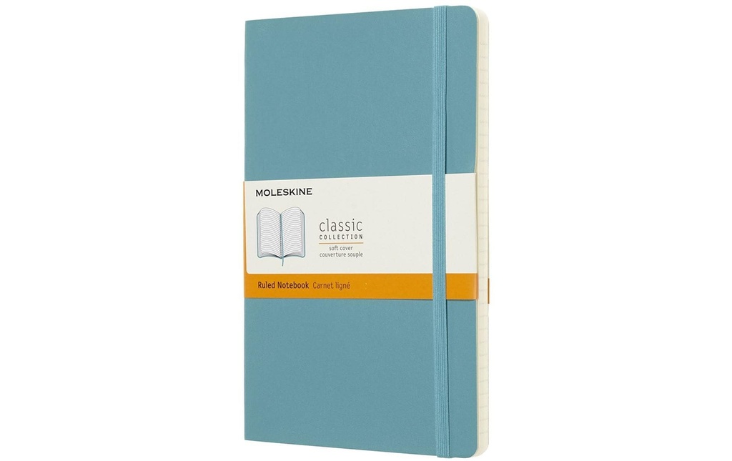 Moleskine Bloc-notes Classic A5 À lignes, Bleu clair, 192 pages