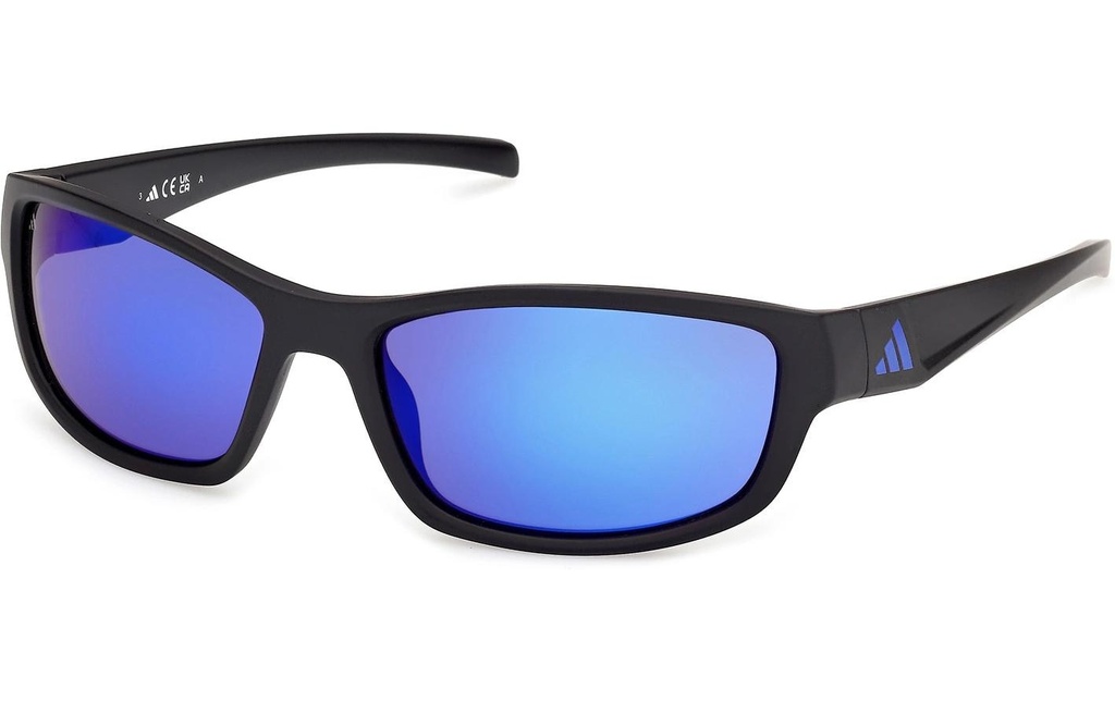 adidas ES0005 Lunettes de soleil Sport Matte Black, Blue Mirror