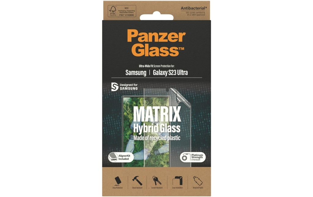 Panzerglass Protection d’écran Ultra Wide Fit PET Galaxy S23 Ultra
