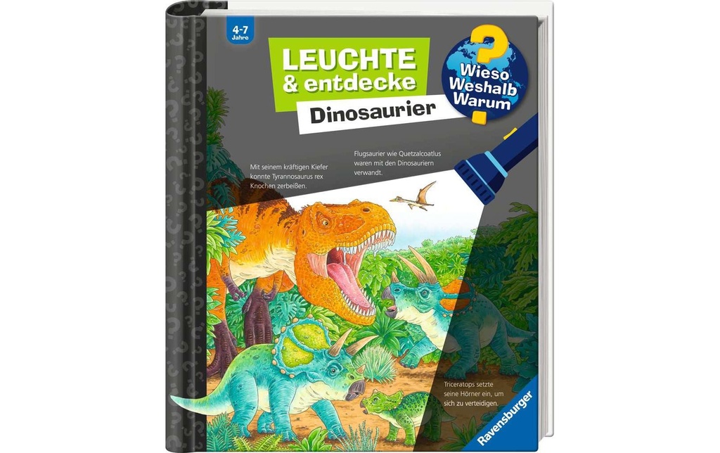 Ravensburger Livres pratiques pour enfants WWW Leuchte und entdecke: Dinosaurier