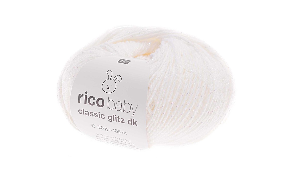 Rico Design Laine Baby Classic Glitz dk 50 g Blanc
