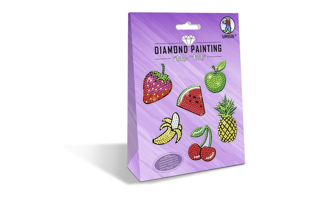 URSUS Autocollant à motif Diamond Painting Fruits Violet  1 Pièce/s
