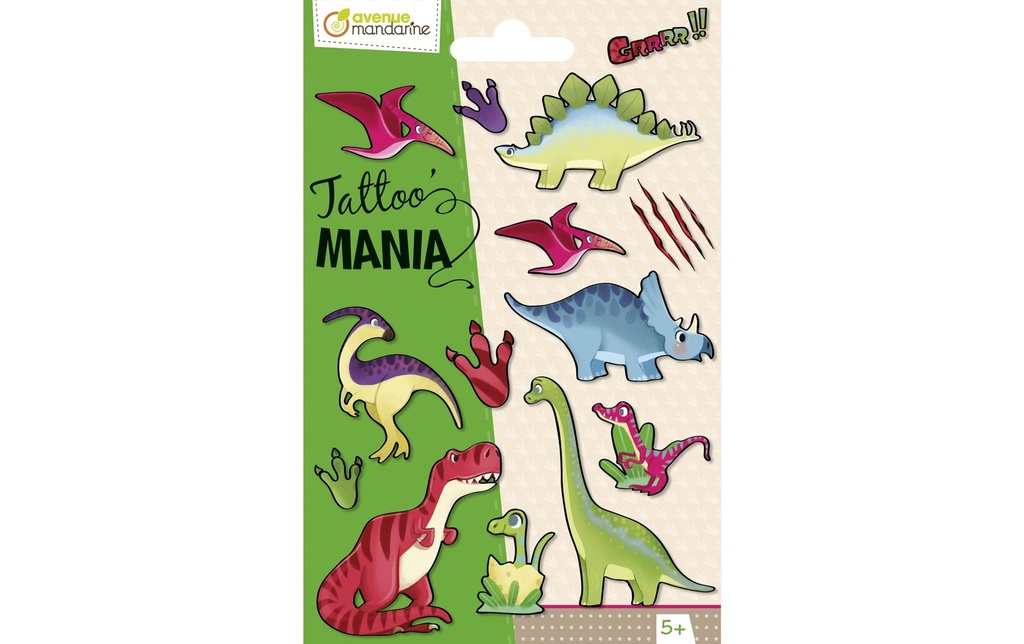 Avenue Mandarine Kits de tatouage Tatouage Mania Dino