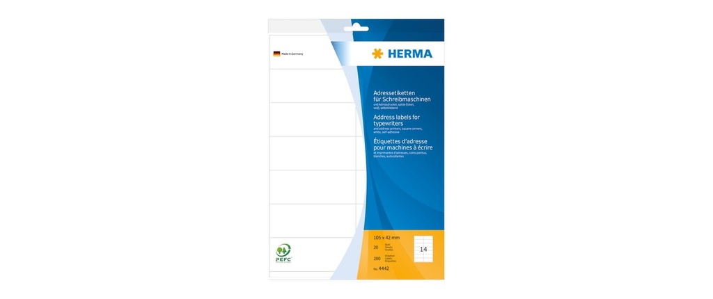 HERMA Etiquettes d'adresse 105x42mm (280 pces)