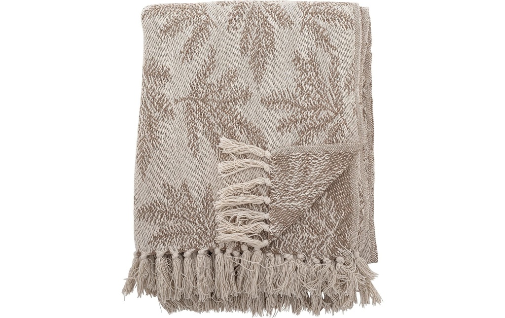 Bloomingville Couverture Gabriela 130 x 160 cm, Brun