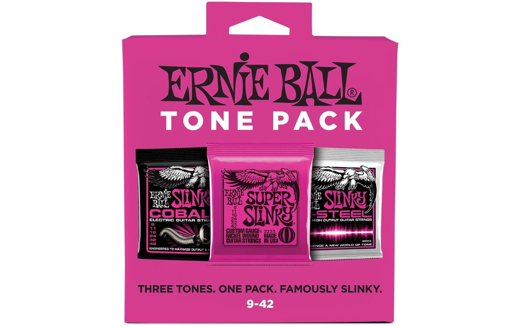 Ernie Ball Cordes de guitare 3333 Slinky Pack de 3 tons – Slinky 9 - 42