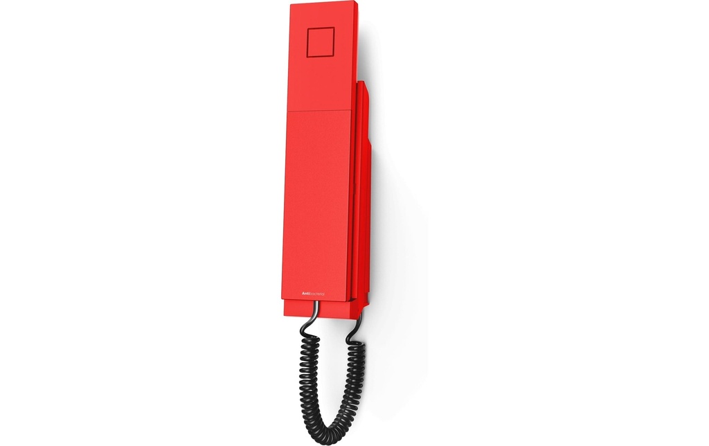 snom Téléphone de bureau E303A Téléphone d'urgence analogique Rouge