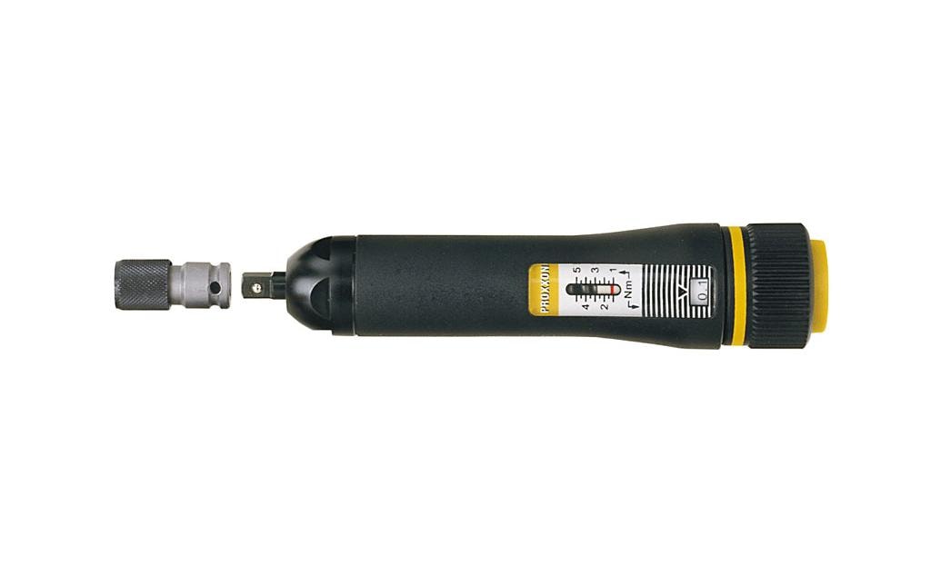 Proxxon Industrial Clé de serrage dynamométrique MicroClick MC5 1-5 Nm, 1/4 Support de bit