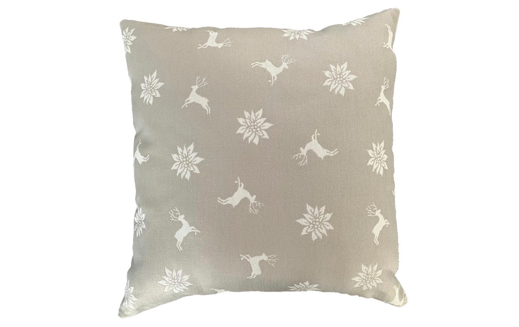 Hubatka Housse de coussin Cerf 43 x 43 cm, Beige