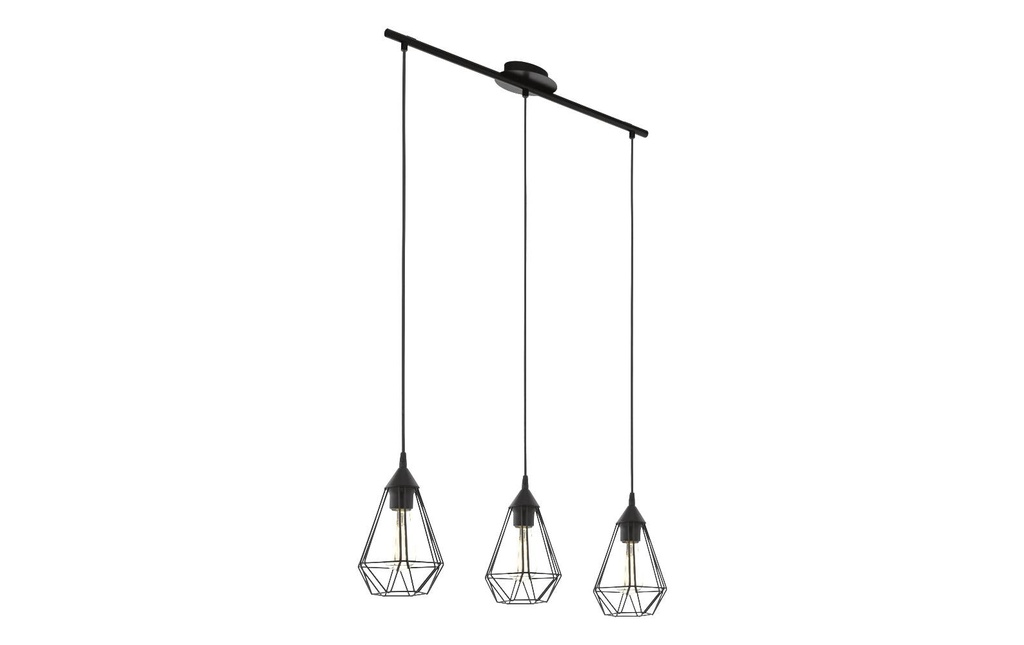 EGLO Leuchten Lampe suspendue TARBES 3x E27 Noir