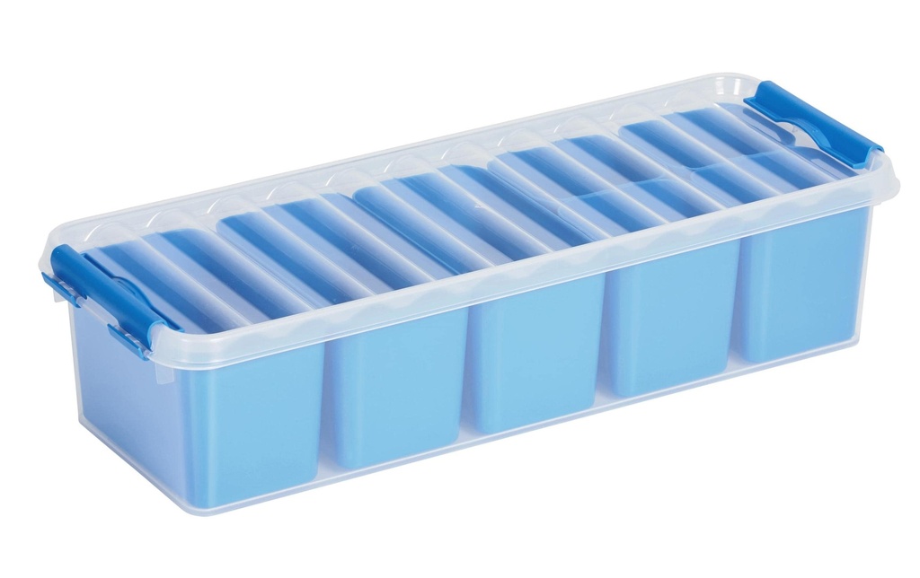 Sigma Home Boîte de rangement Q-Line Bleu, Volumes: 3.5 l