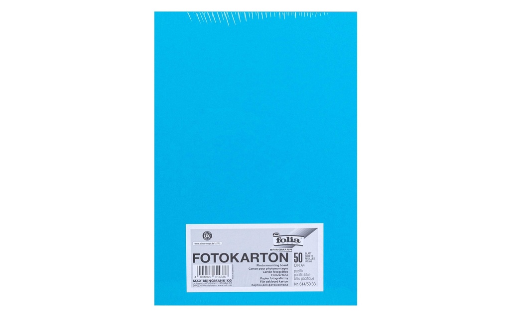 Folia Papier cartonné A4, 300 g/m², 50 feuilles, bleu pacifique