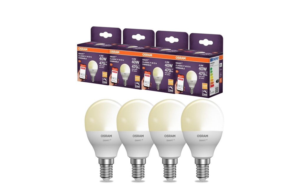 OSRAM Ampoules P40D SMART+ ZigBee, E14, 4.9 W, WW