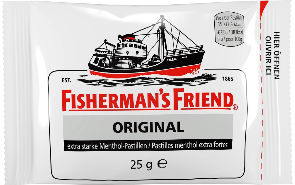 Fisherman's Bonbons Original blanc Eucalyptus menthol 25g