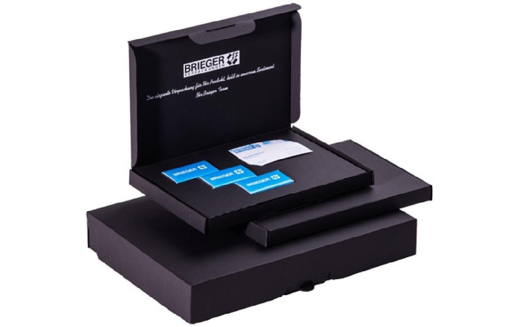 Brieger Carton d’expédition Ligne Noire 220 x 155 x 45 mm, Noir