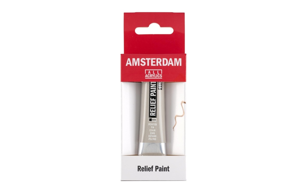 Amsterdam Peinture acrylique Reliefpaint 815 étain couvrant, 20 ml 20 ml, Étain