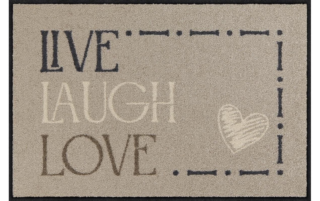Salonlöwe Tapis de sol Live Laugh Love 50 cm x 75 cm