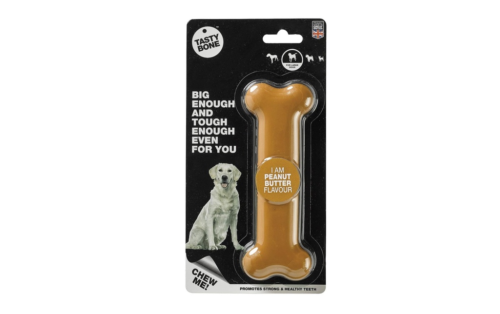 Tasty Bone Jouets en forme d'os au goût de cacahuète, L