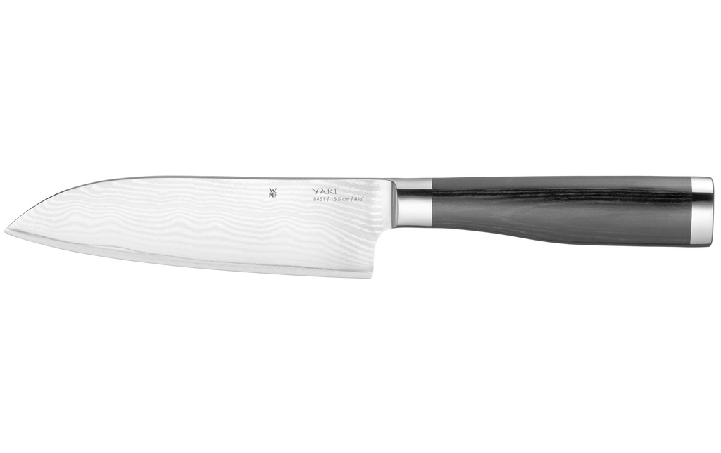 WMF Couteau santoku Yari 31 cm, Noir/Argenté