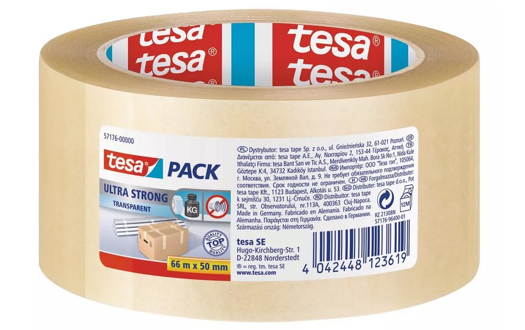 tesa Ruban adhésif -Set Ultra Strong, 6x 50 mm x 66 m, Transparent