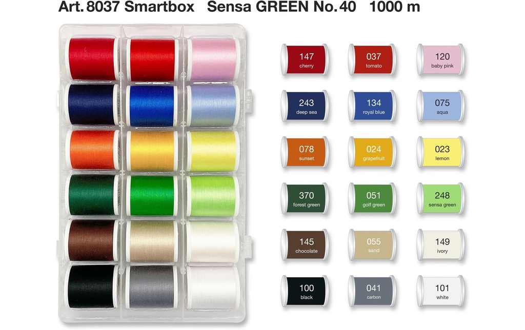 Madeira Kits de fil de couture Sensa Green 18 x 1000 m