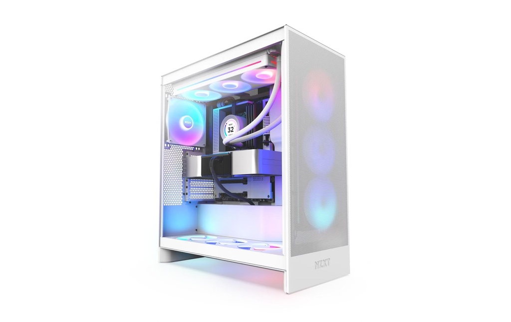 NZXT Boîtier d’ordinateur H7 Flow RGB Blanc