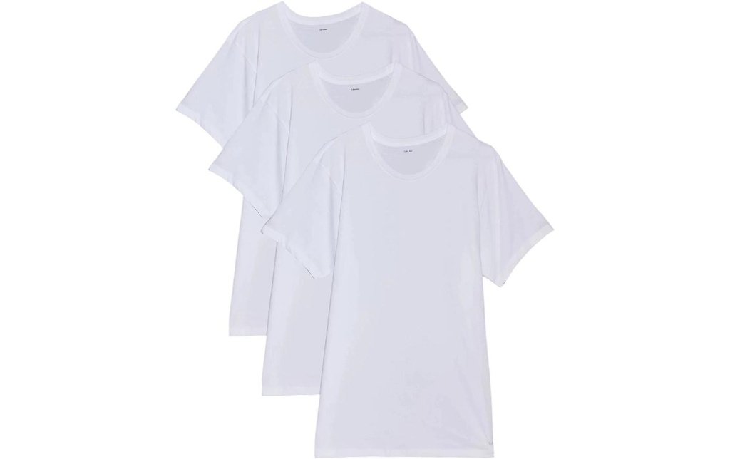 Calvin Klein Wäsche T-shirt S/S Crew Neck 3Pk Blanc, L
