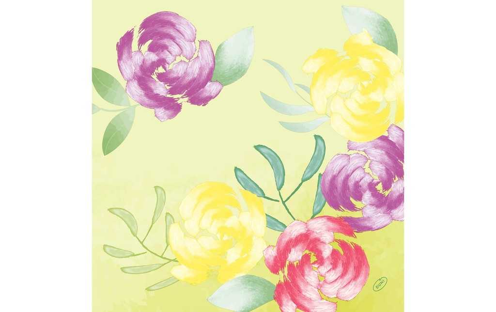 Duni Serviettes en papier Soft Tropics 40 cm x 40 cm, 50 Pièce/s