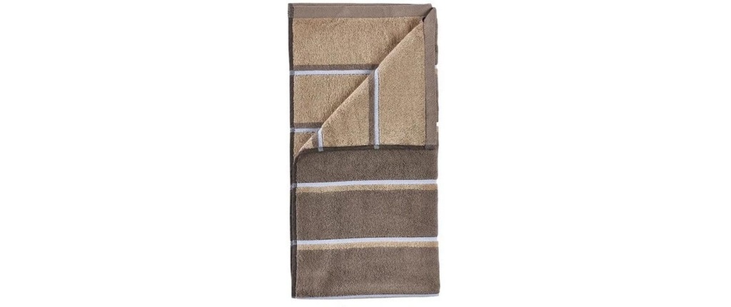 Zone Denmark Serviette 50 x 100 cm Taupe/Camel/Bleu ciel