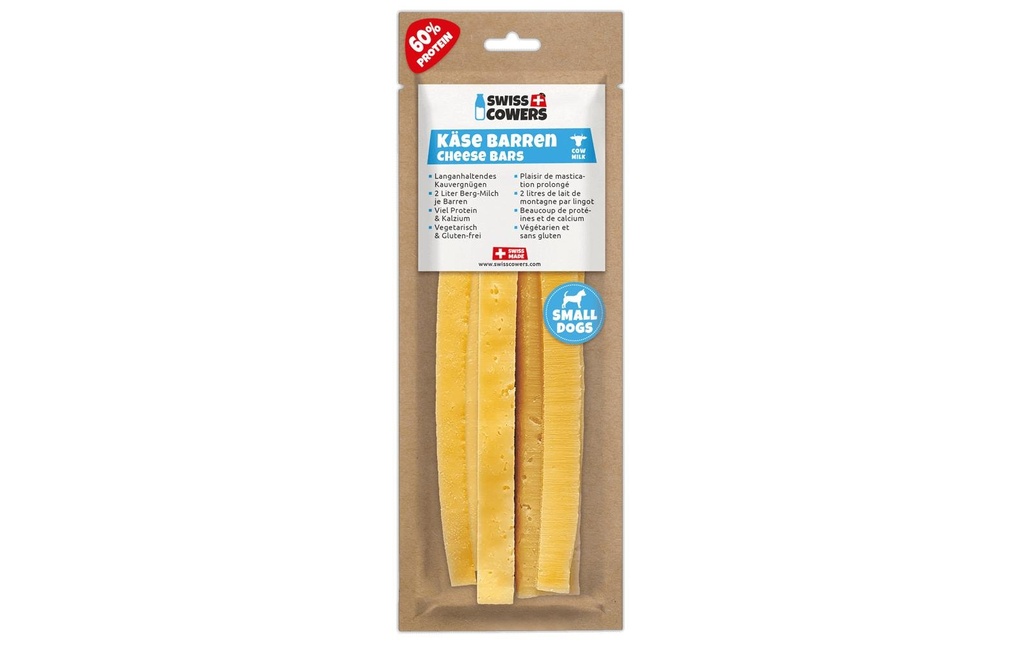 Swiss Cowers Bâtonnet à mâcher Barres de fromage, 4 x 20 g