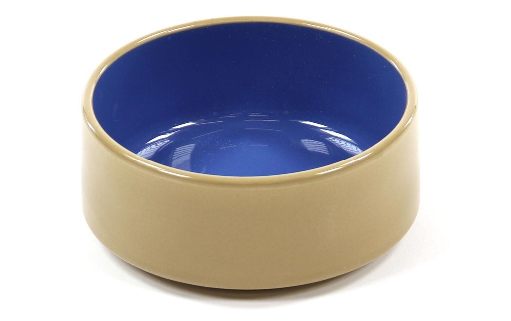 SwissPet Écuelle en céramique Ø 13 cm, 500 ml, bleu/beige