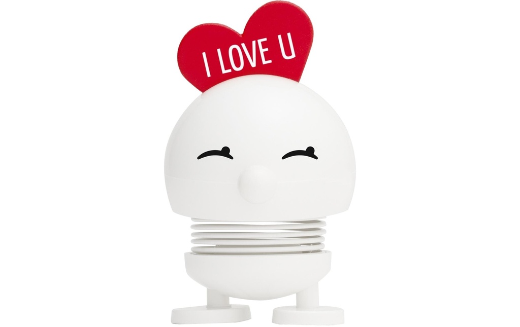 Hoptimist Objet à exposer Bimble Love S 8.7 cm, Blanc
