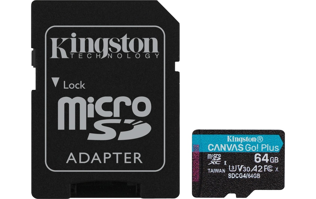 Kingston Carte microSDXC Canvas Go! Plus 64 GB