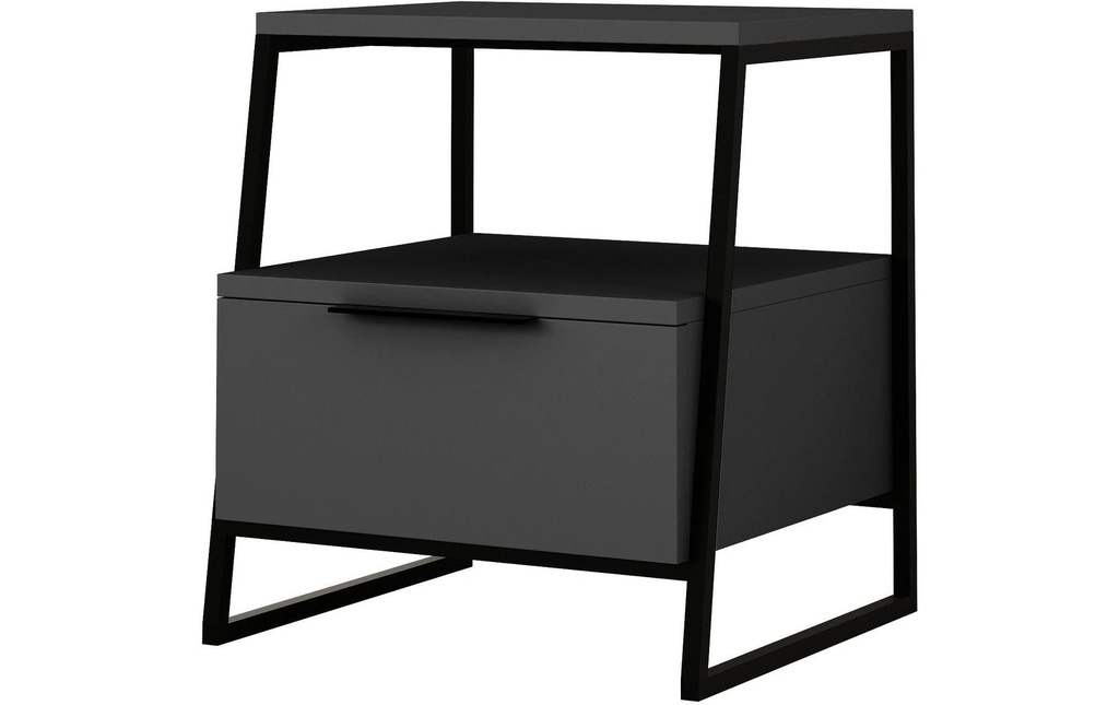 Woody Fashion Table de nuit Pal 45 x 50 x 40 cm, anthracite