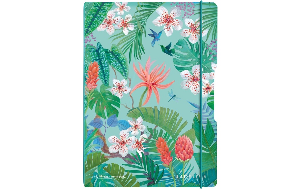 Herlitz Carnet de notes Ladylike Jungle A4, 2 x 40 p., ligné/cartonné