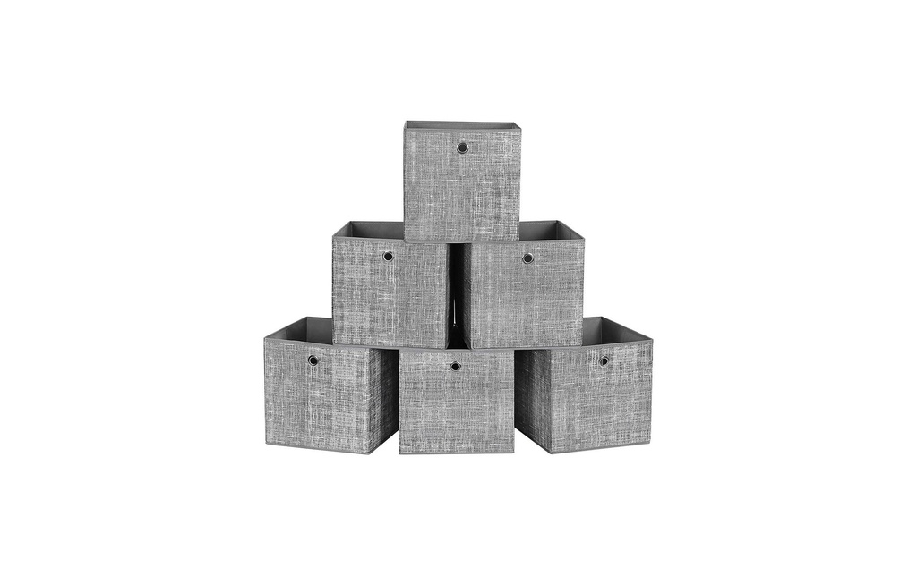 Songmics Caisse de rangement 6 Pièce/s, Gris