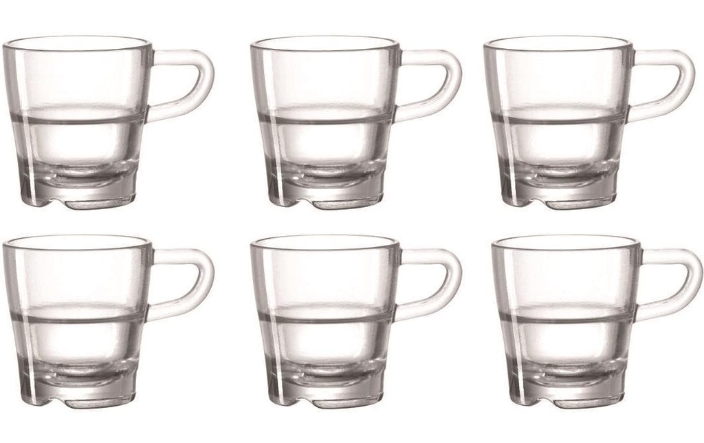 LEONARDO Tasse à expresso Senso 70 ml, 6 Pièce/s, Transparent
