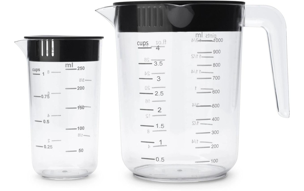 Brabantia Verre mesureur 2 pièces, 2.5 dl, Transparent