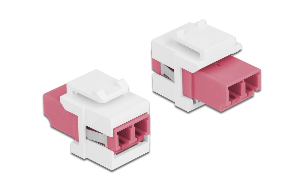 Delock Module Keystone Prise LC à prise LC Violet / Blanc