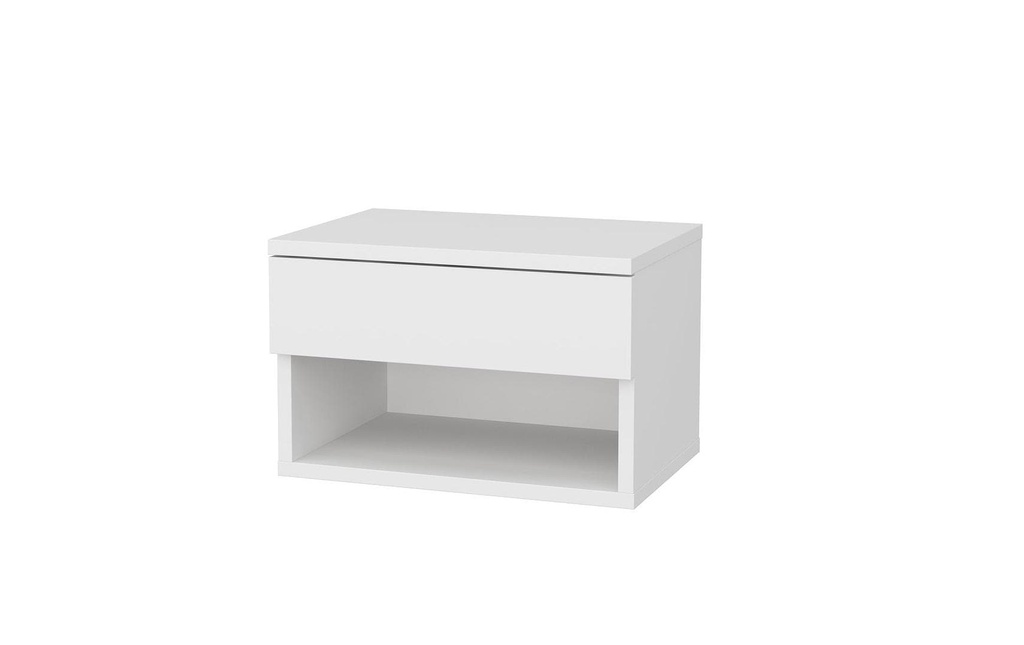 Woody Fashion Table de nuit Jamot 44.6 x 29 x 31.9 cm, Blanc