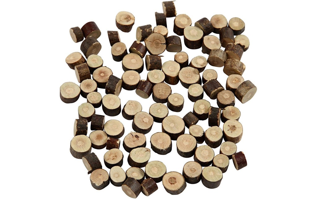 Creativ Company Disques en bois petit mélange Ø 0.7-1 cm