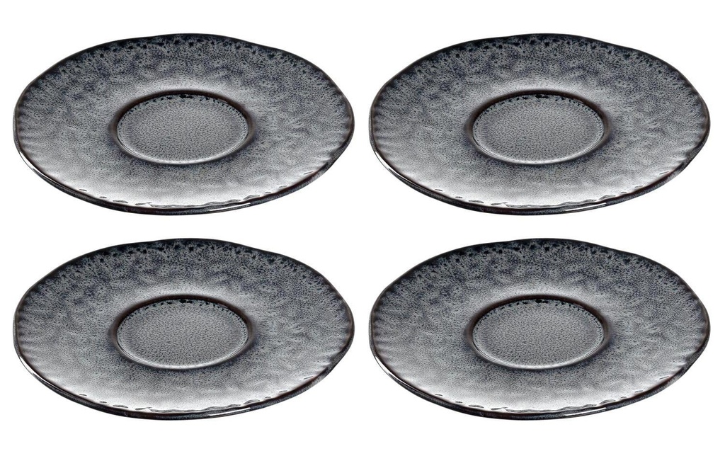 LEONARDO Soucoupe Matera Ø 11 cm, 4 pièces, Anthracite