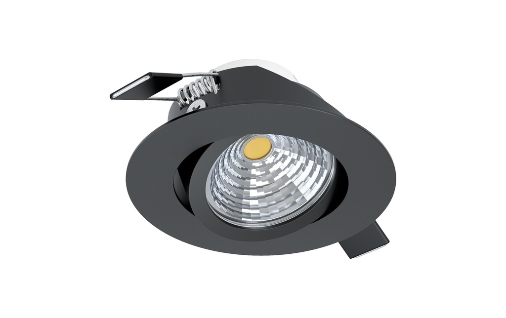 EGLO Leuchten Spot encastré Saliceto 1 Ronde 1x 6 W 2700 K, Noir
