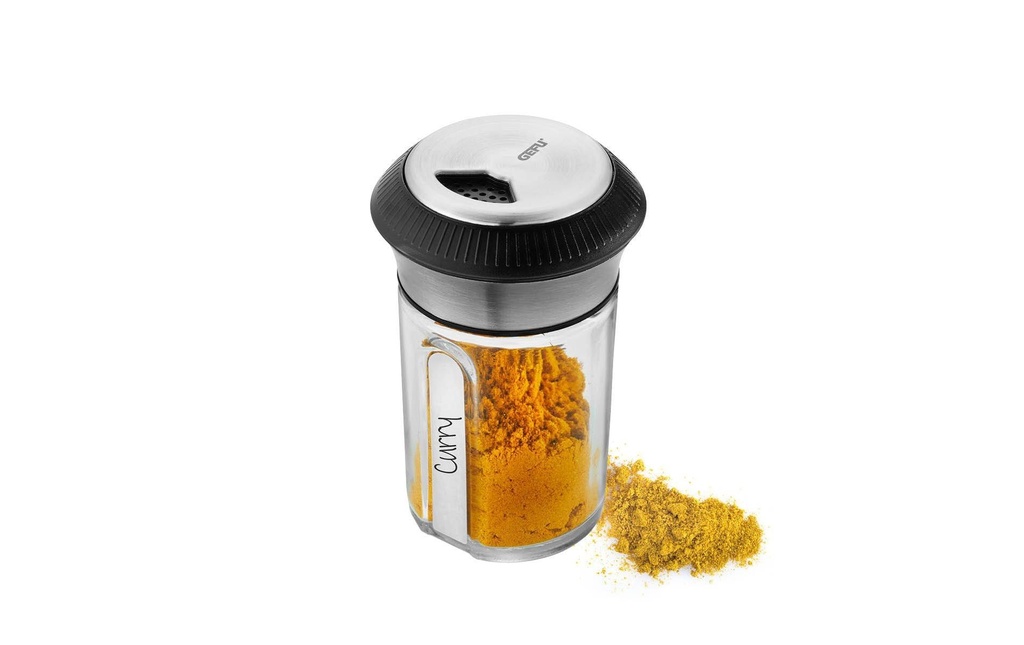 GEFU Pot à épices X-Plosion Noir/Transparent