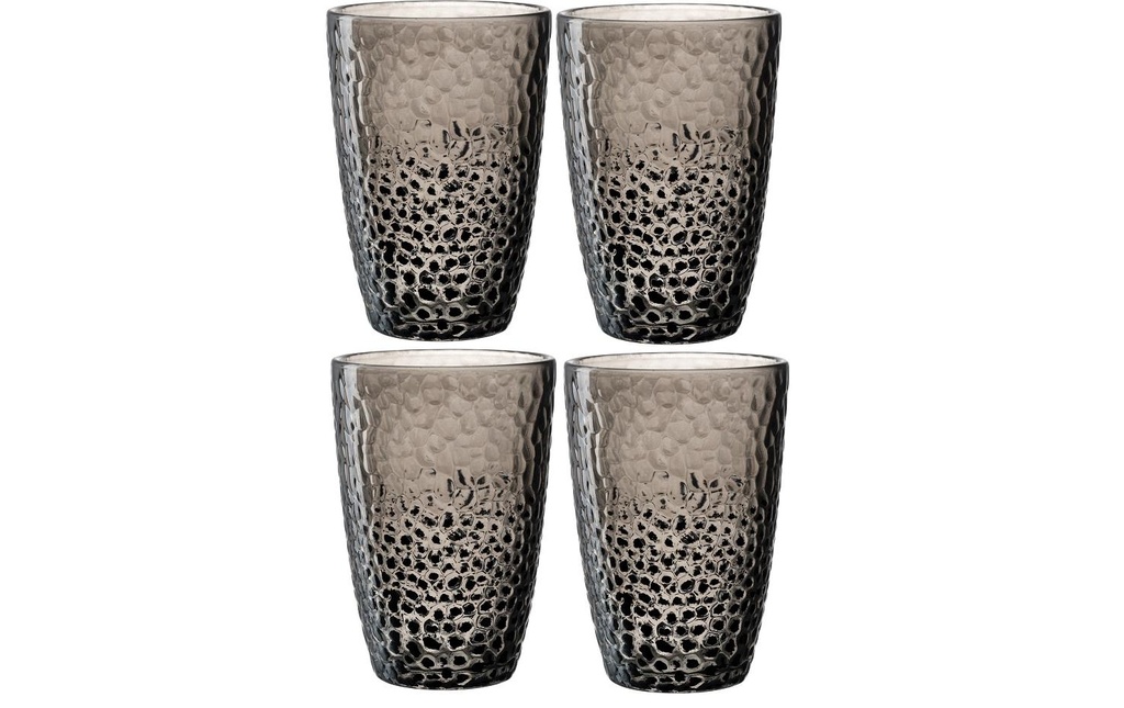 LEONARDO Verre Matera 340 ml, 4 Pièce/s, Anthracite